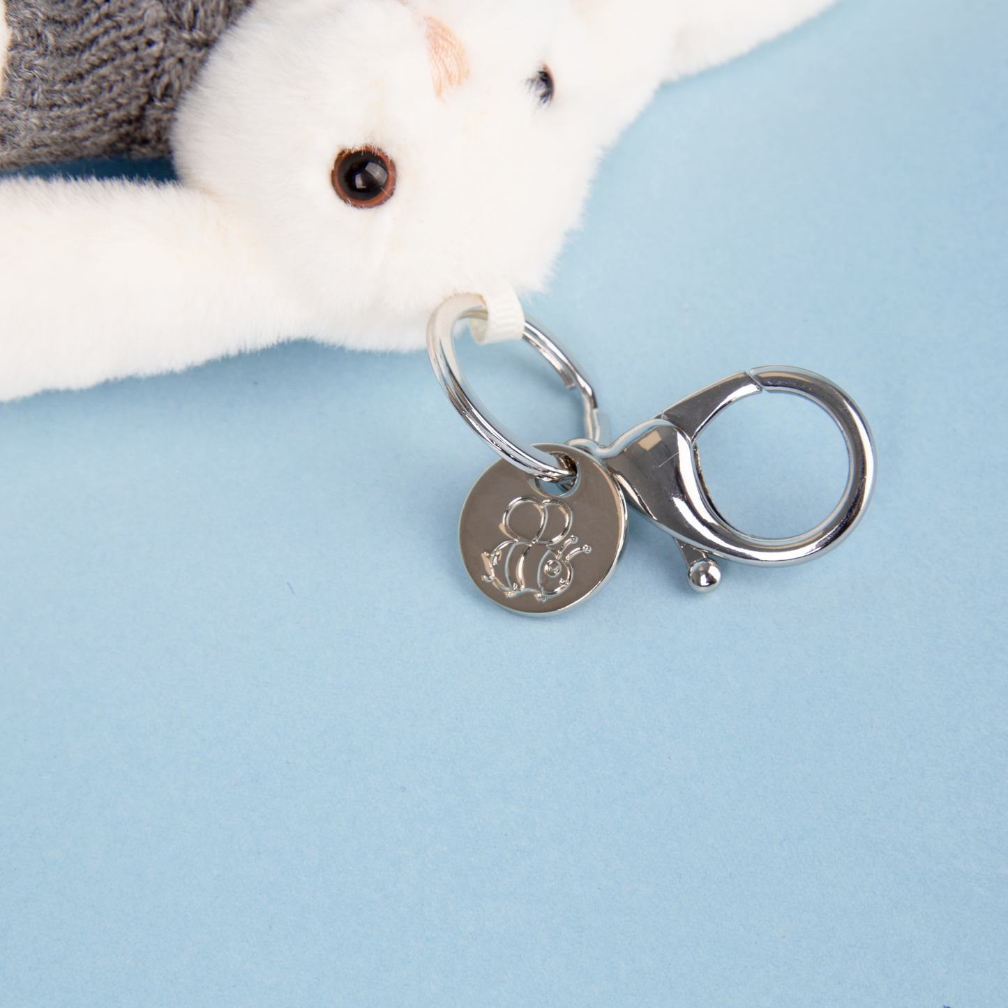Mei Mei the Bunny Bag Charm - Grey Cardigan